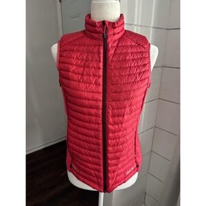 Eddie Bauer Puffer Vest Womens Petite Small Red First Ascent Stormdown 800‎